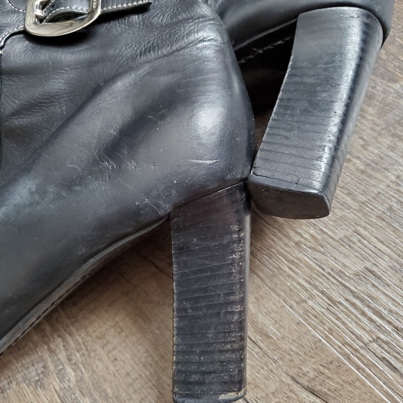 Prada Zip Up Leather Knee-High Boots - Picture 4 of 9